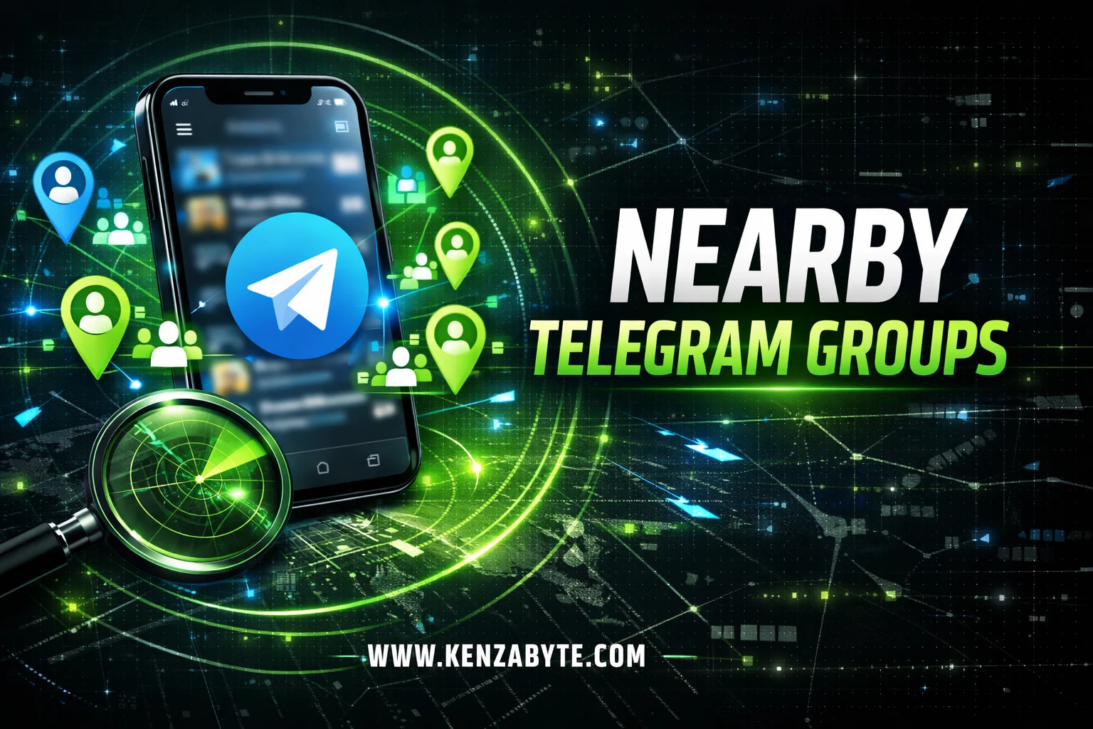 How can I find nearby groups on Telegram