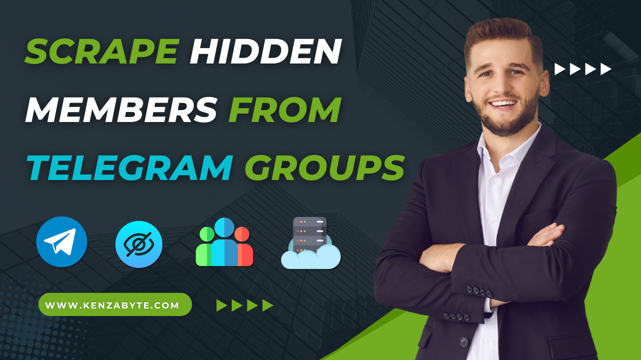 how to scrape hidden members from telegram group