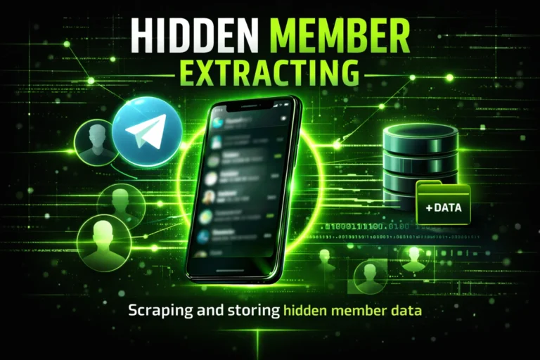 how to scrape hidden members from telegram group